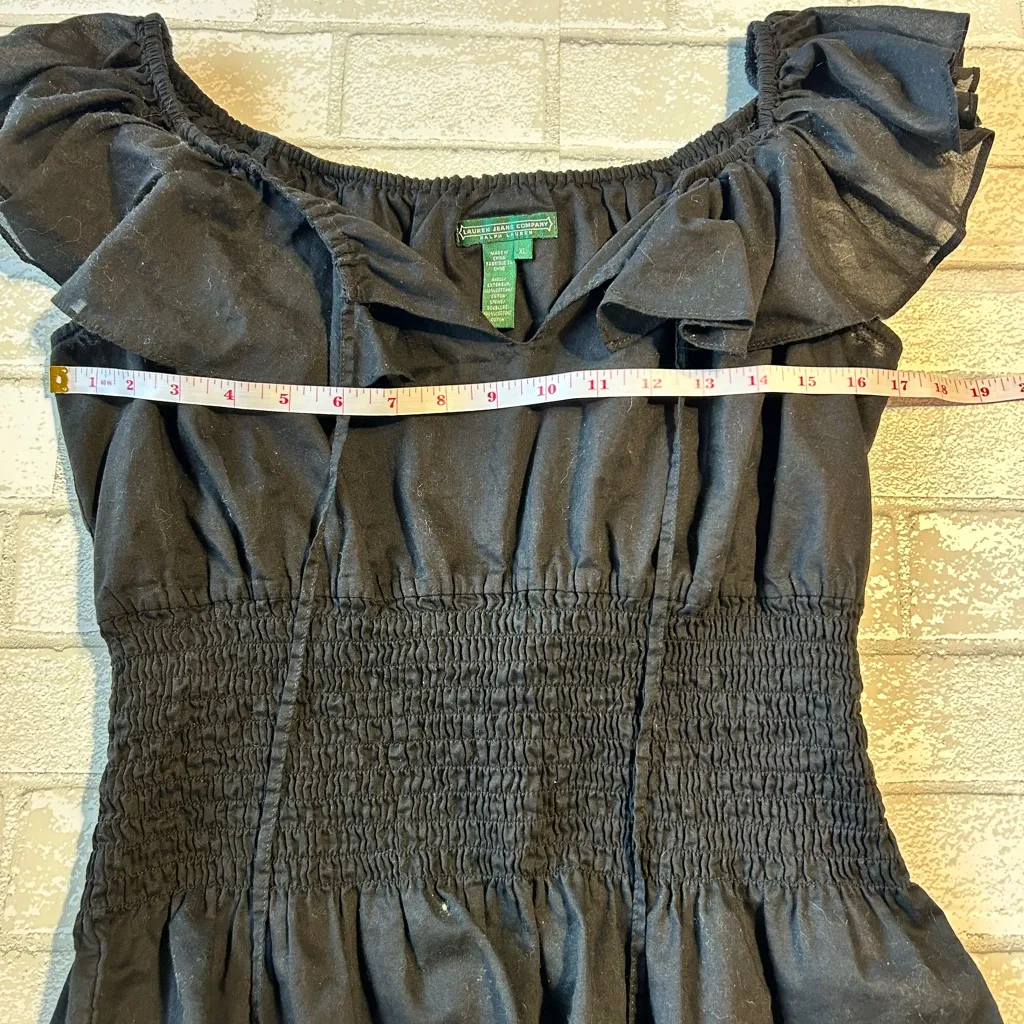 Ralph Lauren Black Ruffled Blouse - Image 5