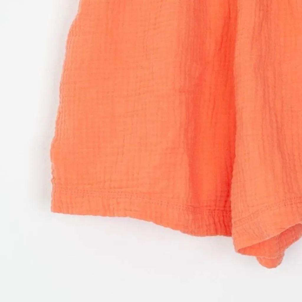 Aerie Womens Gauzy High Waisted Shorts Size XXS Orange‎ Pockets Beachy Vacation - Image 6