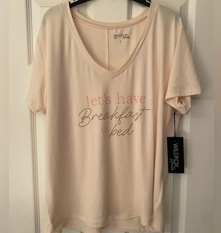 Wildfox Lets Have Breakfast in Bed Women’s Pinkish Orange Size Large - Image 5