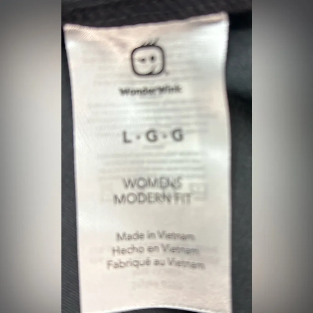 WonderWink L Scrub Tunic Modern Fit Like New Top - NWOT in Black - Image 8