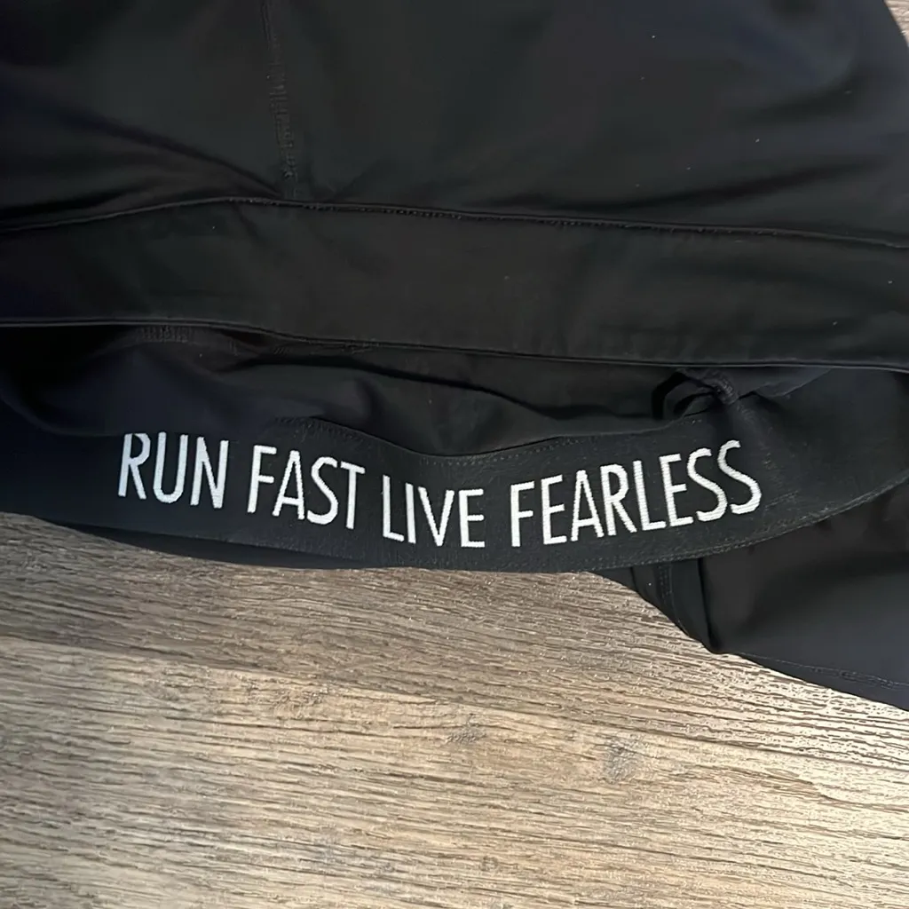 NIKE RUNNING DRI FIT CAPRI Women’s Black Low Rise Leggings Large - Image 5