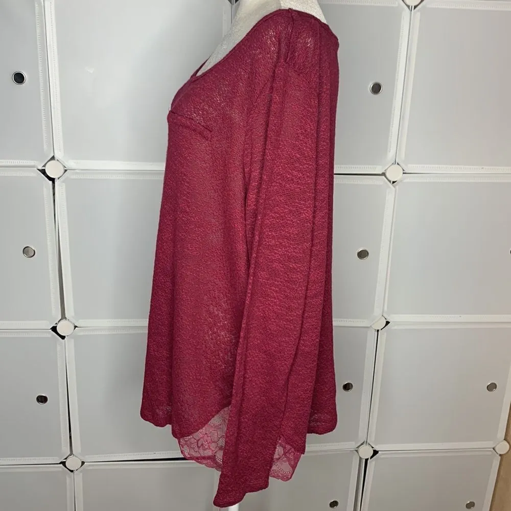 Lane Bryant Long Sleeve Blouse With Lace Detail Size 18/20 - Image 6