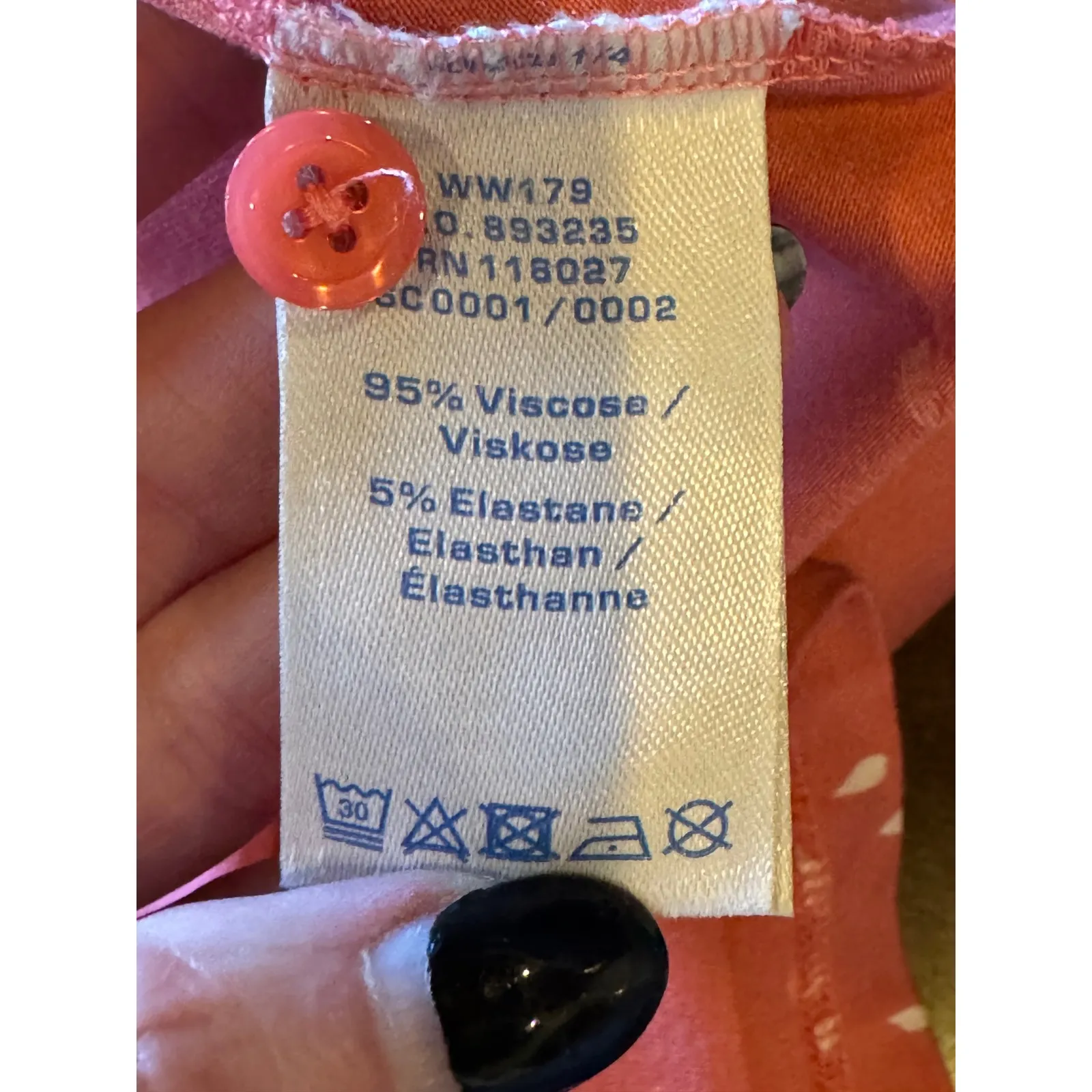 Boden Dress Women 12 Pink Leaf Floral Tilda Long Sleeve Midi Boho Cottage Preppy - Image 12