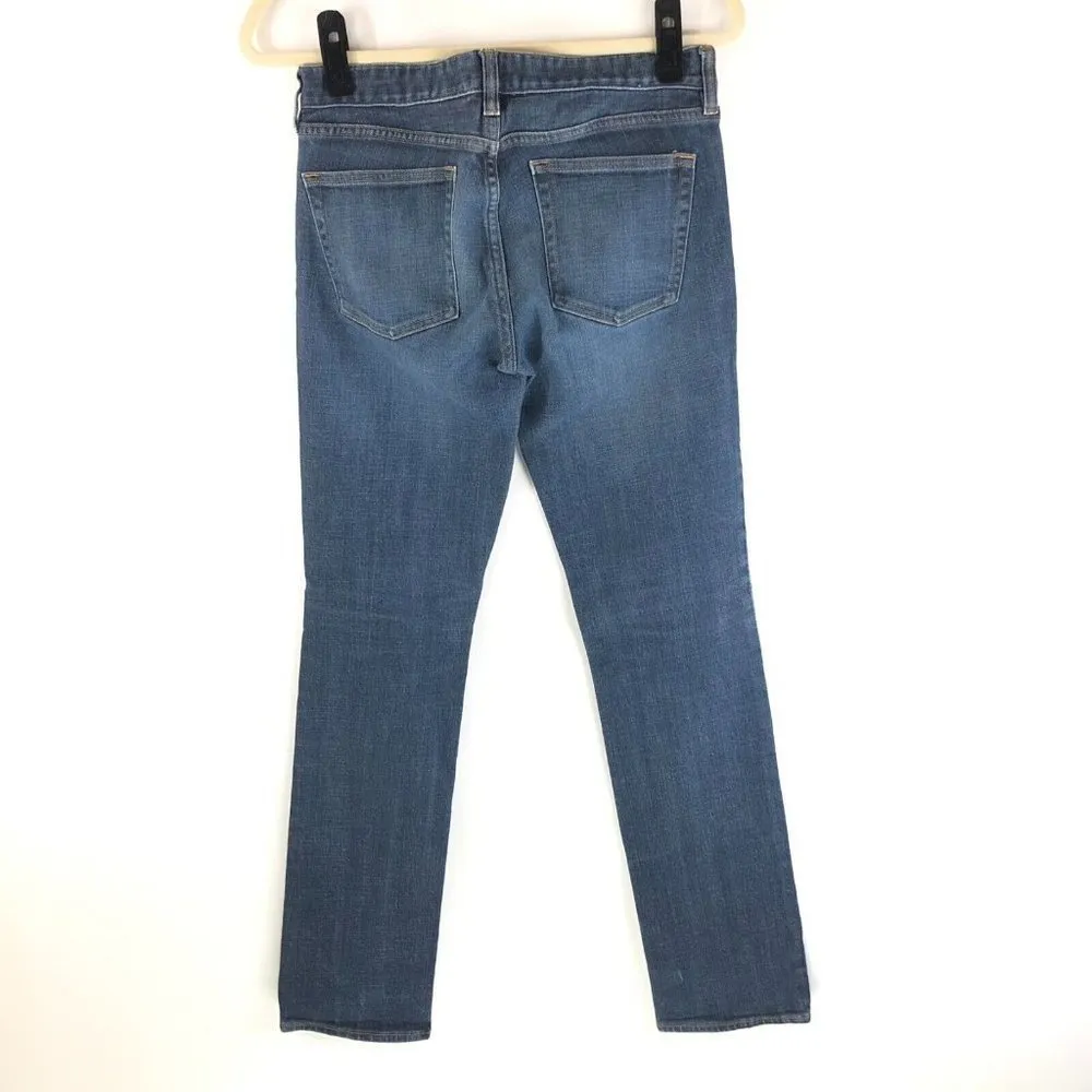 J Crew Womens Jeans Matchstick Straight Leg Dark Wash Stretch Size 27R - Image 2
