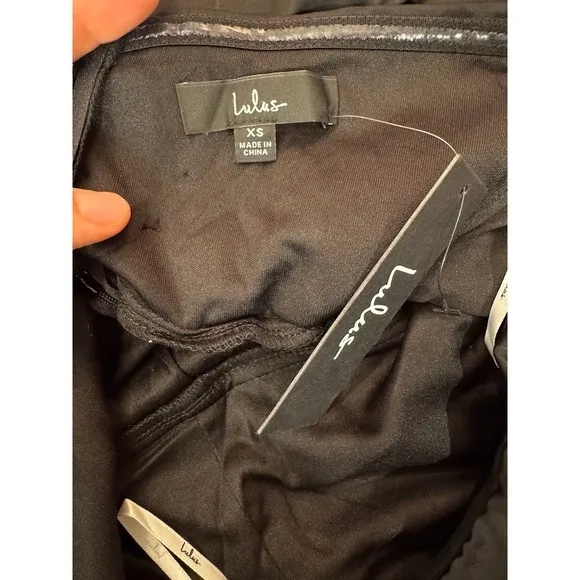 Lulus Black Strapless Tiered Ruffle Maxi Dress XS Evening Formal - Image 8