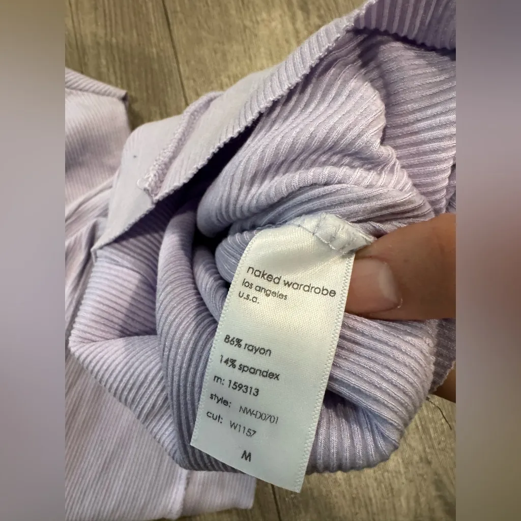 Naked Wardrobe  Lavender Bodycon Dress - Image 11