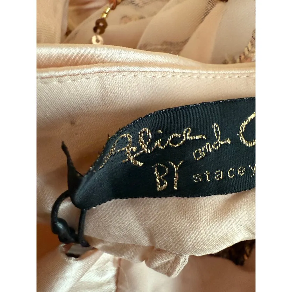 Alice + Olivia Zenon Cape Mini Dress Size 2 Pearl Blush/Rose Gold Sequin NWT - Image 11