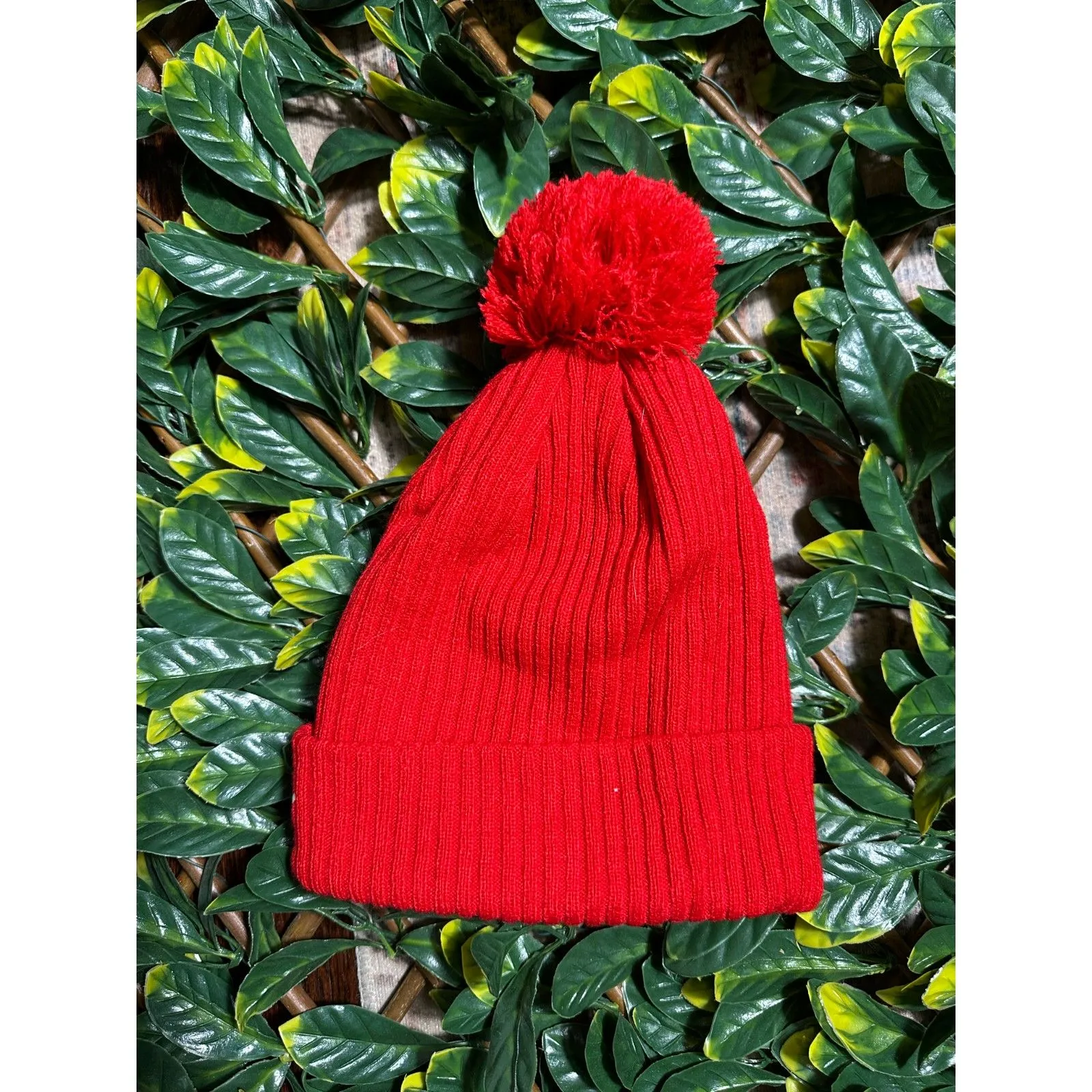 Fanatics Kansas City Chiefs Football Red Pom Pom Hat - Image 2