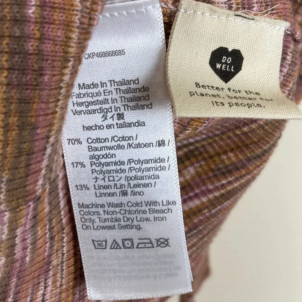 Madewell  Space Dyed V Neck‎ Cinched Sweater Size XXS (B12) - Image 8