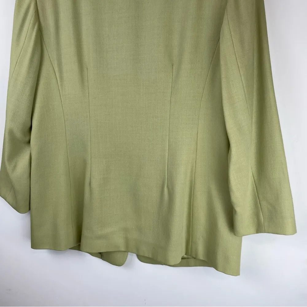 Vintage 90s Pendleton Pastel Green Wool Blazer Jacket - Image 11