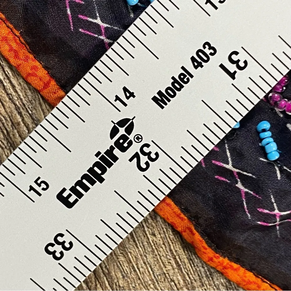 Chicos Skirt Women 2 Large Colorful 100% Silk Pull On Elastic Waist Beaded Boho - Image 8