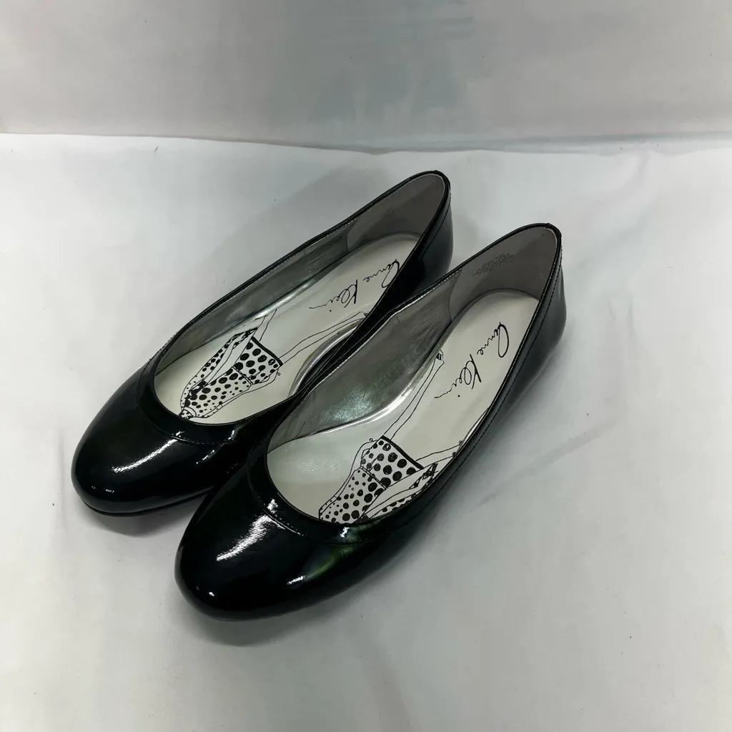 ANNE KLEIN BALLET FLATS BLACK PATENT LEATHER NEW IFLEX‎ SHOES SZ 6 - Image 2