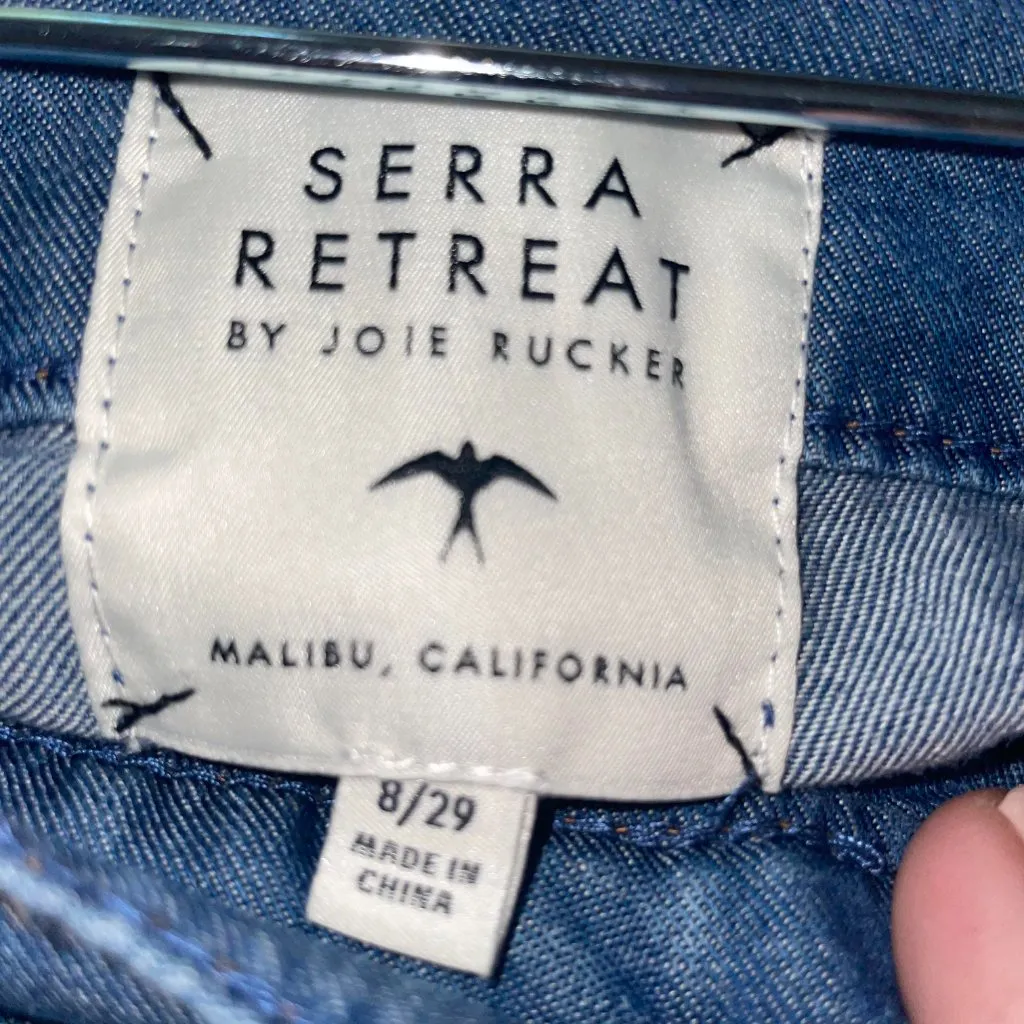 Serra Retreat‎ Cargo Jogger Jeans Women's 8/29 Banded Ankle By Joie Rucker Blue - Image 4