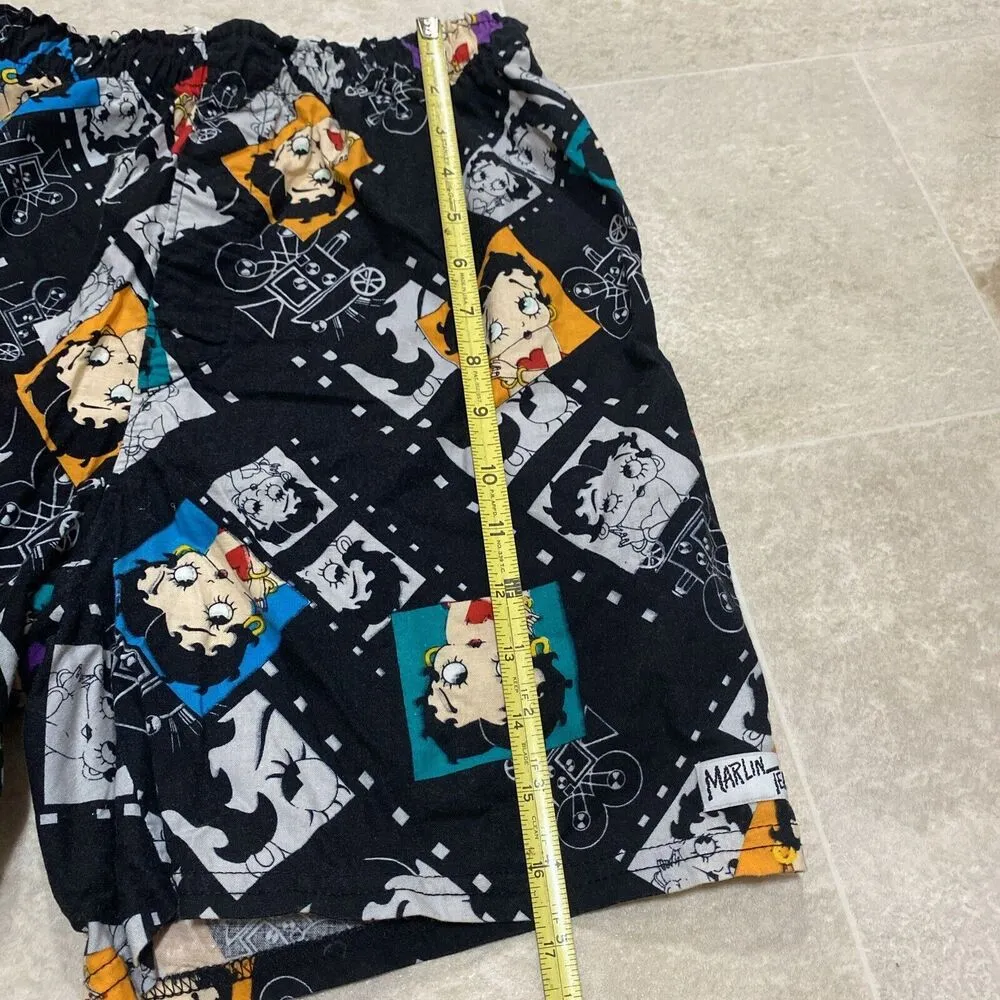 Vintage 90s Betty Boop Marlin Tease Boxer Sleep Shorts Sz Medium Vintage Shorts - Image 9