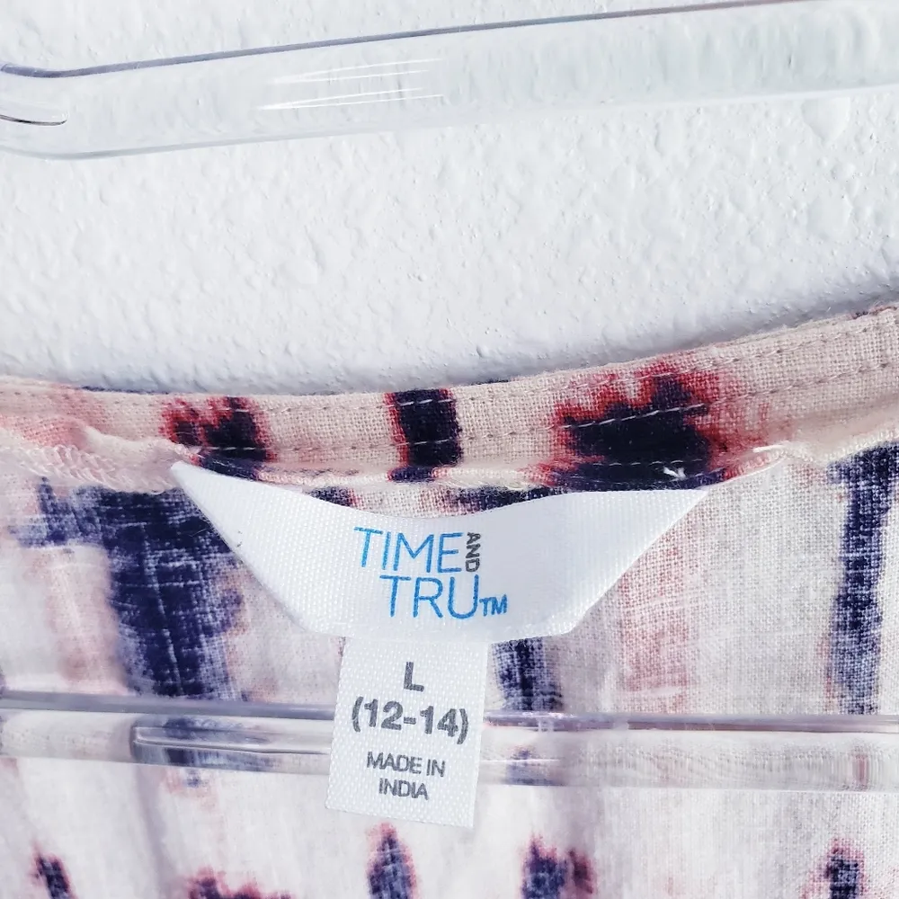 Time And Tru Tie Dye Mini Button Down Dress - Image 10