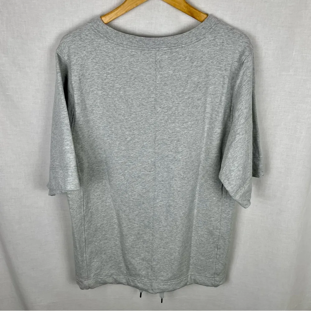Lululemon Split Short Sleeve Stretch French Terry Heathered Light Grey - Image 3