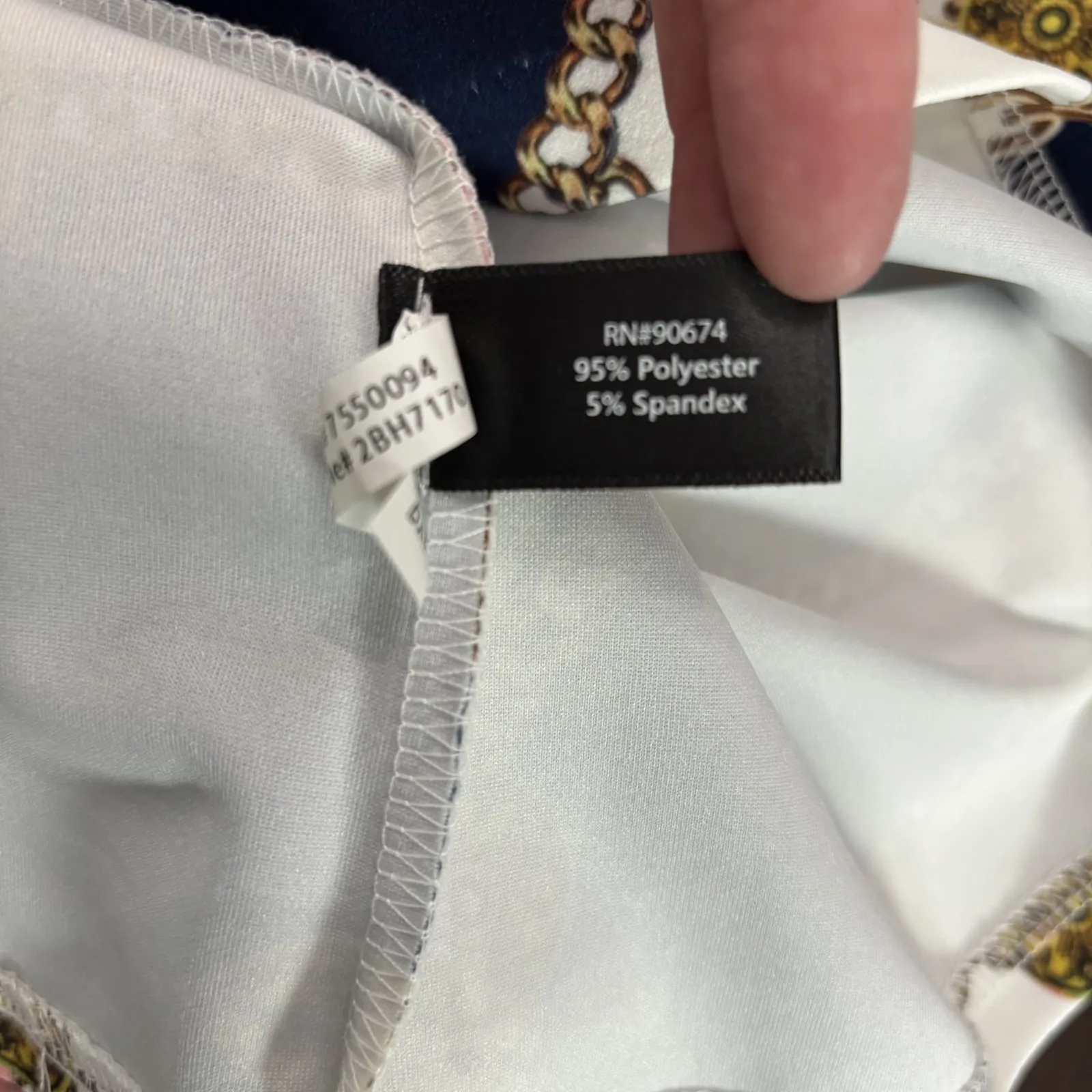 Boston Proper Dress Medium Equestrian Chain Print Short 1/4 Zip Sporty Mod Tunic - Image 12