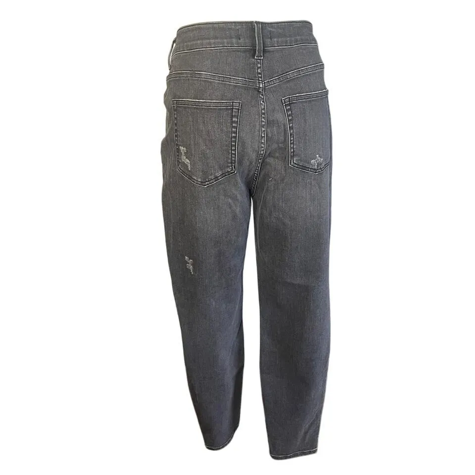 Forever 21+‎ High Rise Gray Distressed Jeans - Size 14 - Image 3