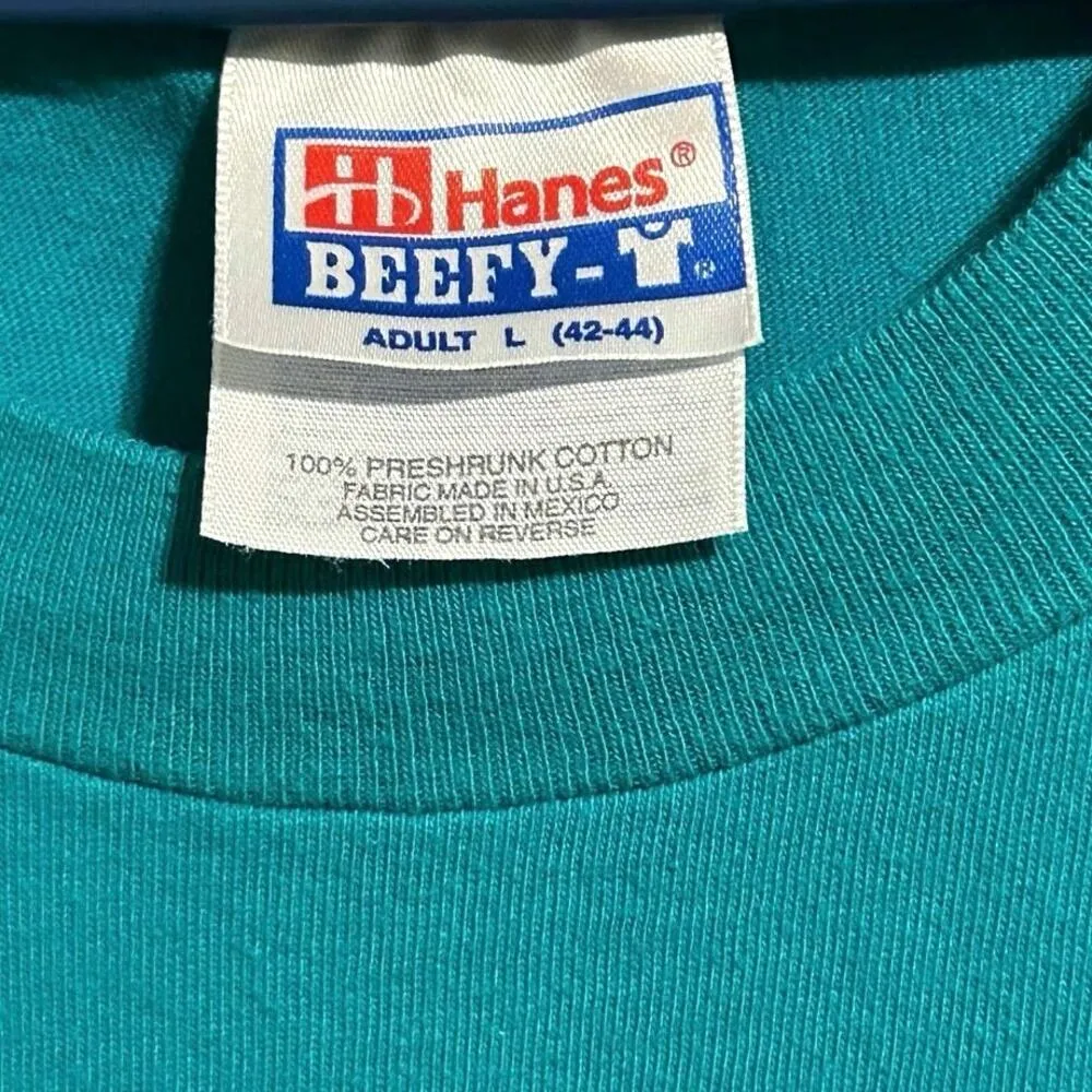 Vintage Grand Canyon Railway Single Stitch T Shirt Large Teal Gold Southwestern - Image 6