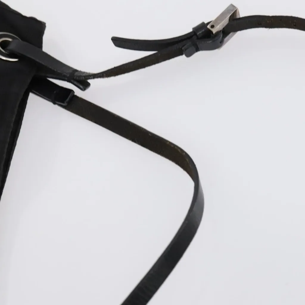 Zucca Canvas Shoulder Bag Nylon Black Silver Authentic - Image 10