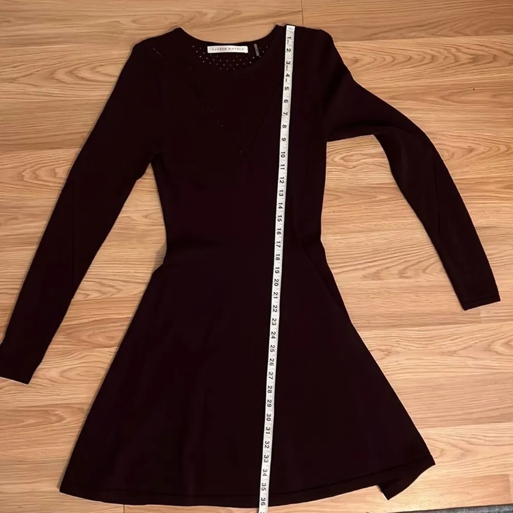 Susana Monaco dark purple long sleeve skater dress size XS - Image 13