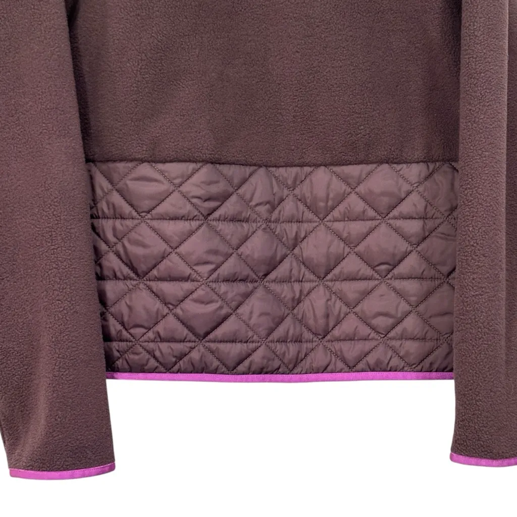 Peloton 1/4 Snap Fleece Brown Pullover Sweater Top Oversized Women’s Large - Image 11