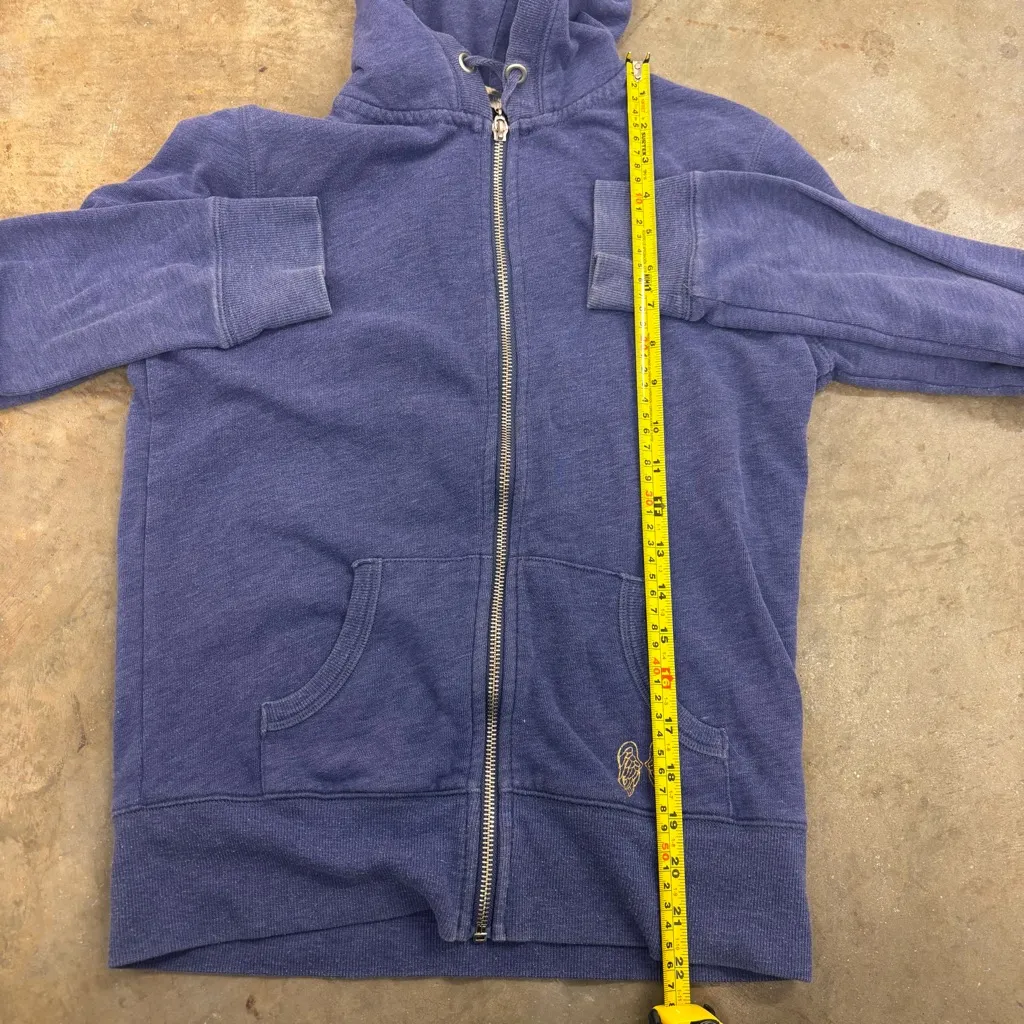 Victoria’s Secret SuperModel Essentials Zip Up Mcbling Hoodie Blue Womens Small - Image 7