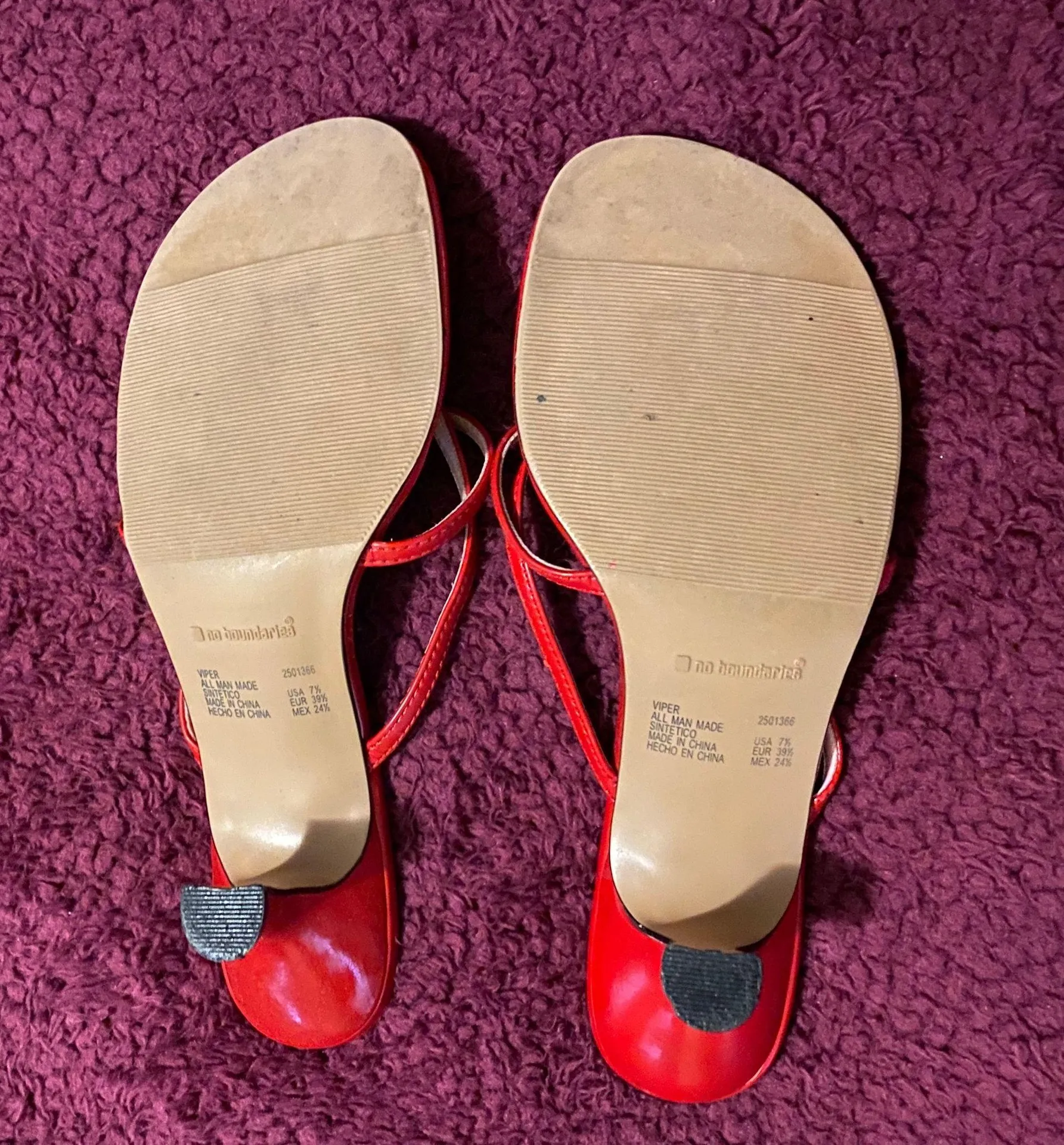 No Boundaries Red Strappy Sandals - Image 3