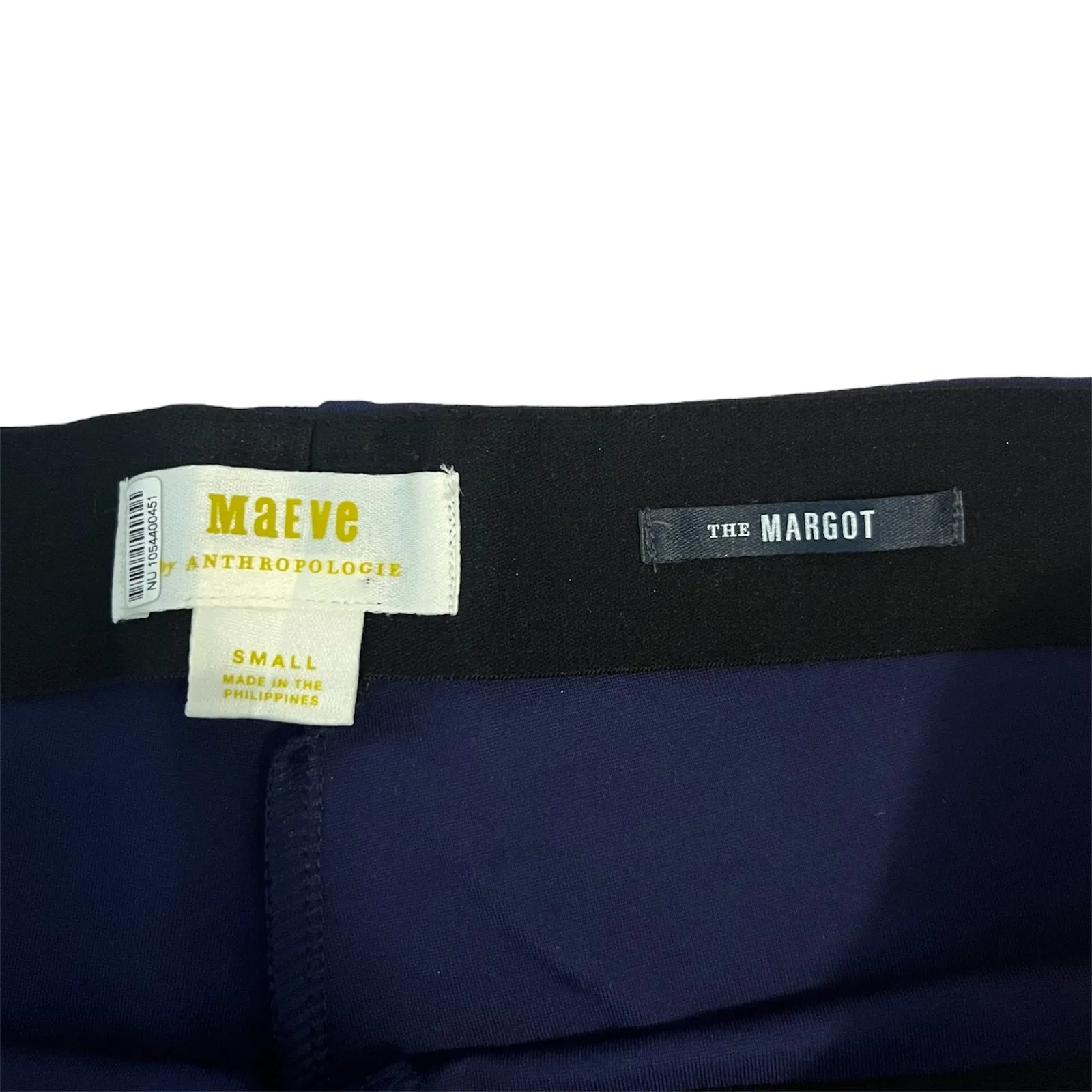 NWT Maeve Anthropologie The Margot Navy Red Side Stripe Flare Pants Sz Small Blue - Image 8