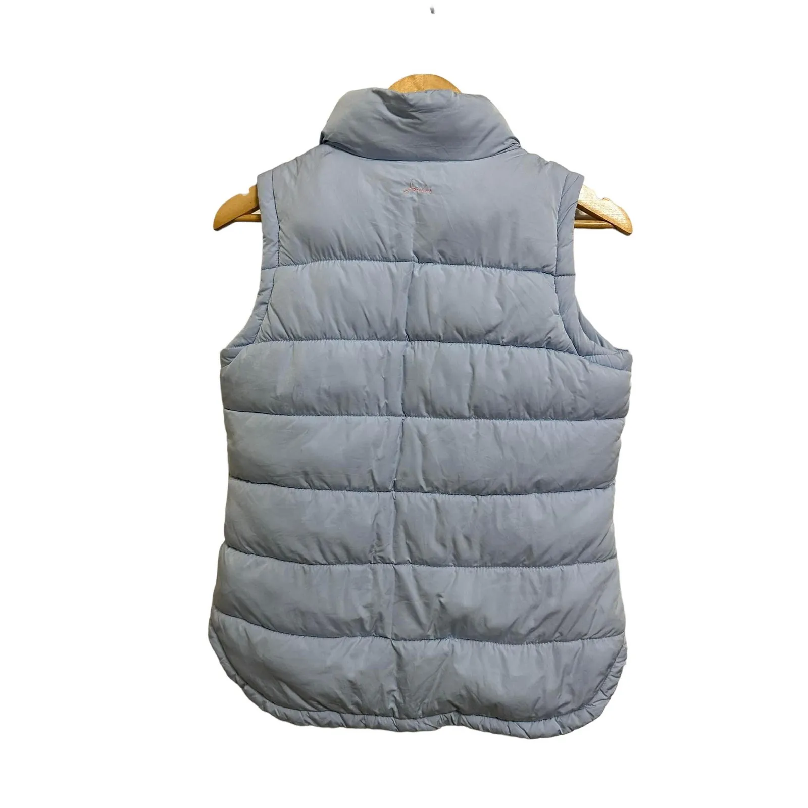 Joules Women's Eastleigh Padded Lined Front Zip Light Blue Vest Jacket‎ Size 6 - Image 5