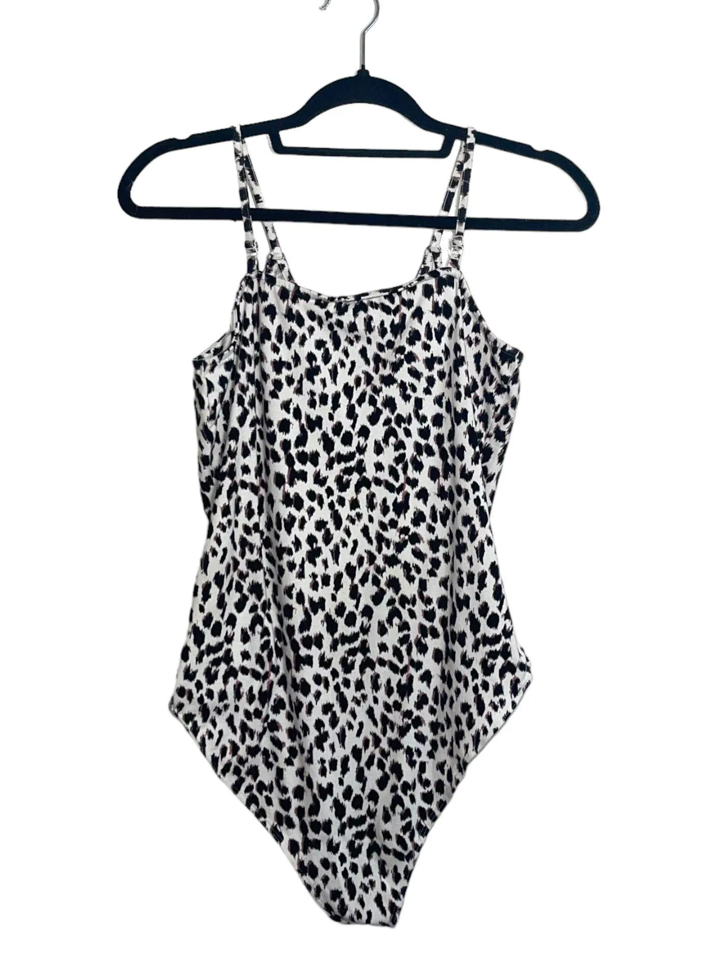 Maurices White & Black Leopard Print Strappy Front Bodysuit - Image 7