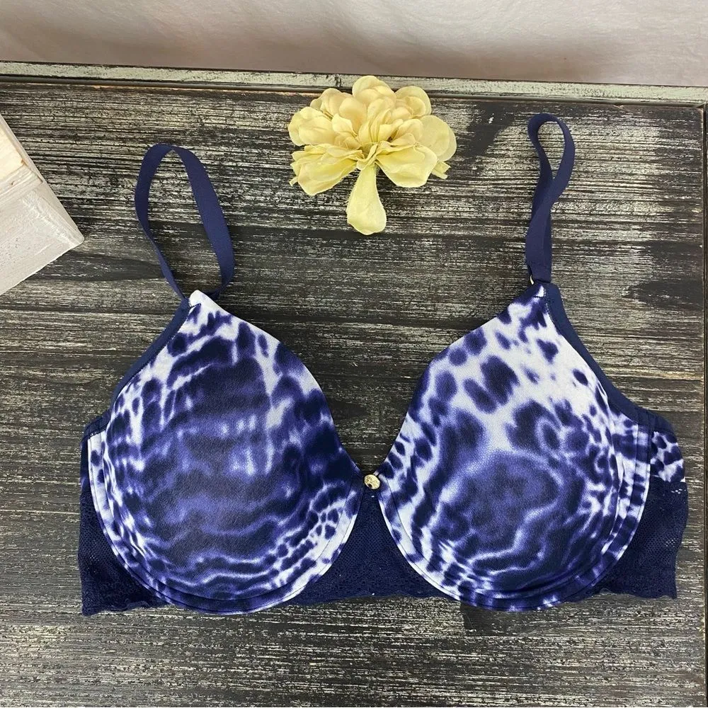 Natori Blue Two Tone Underwire Contour Bra 34D - Image 2