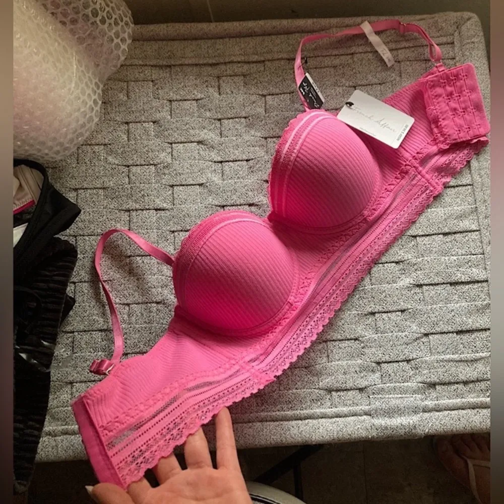 Hot Pink Lace Bra Top Size 34c - Image 5