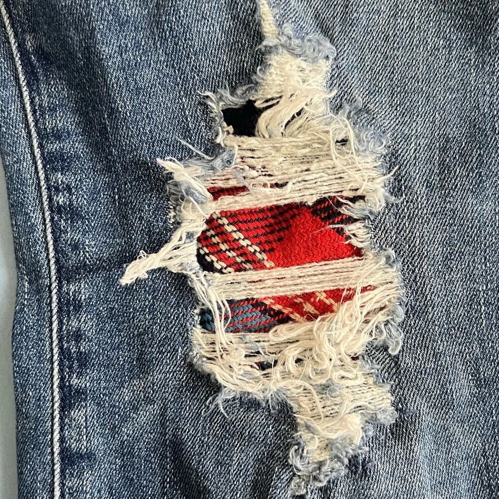 Mother High Waisted Looker Ankle Fray Just Like The Ones We Used To Know Jeans Blue Size 29 - Image 12