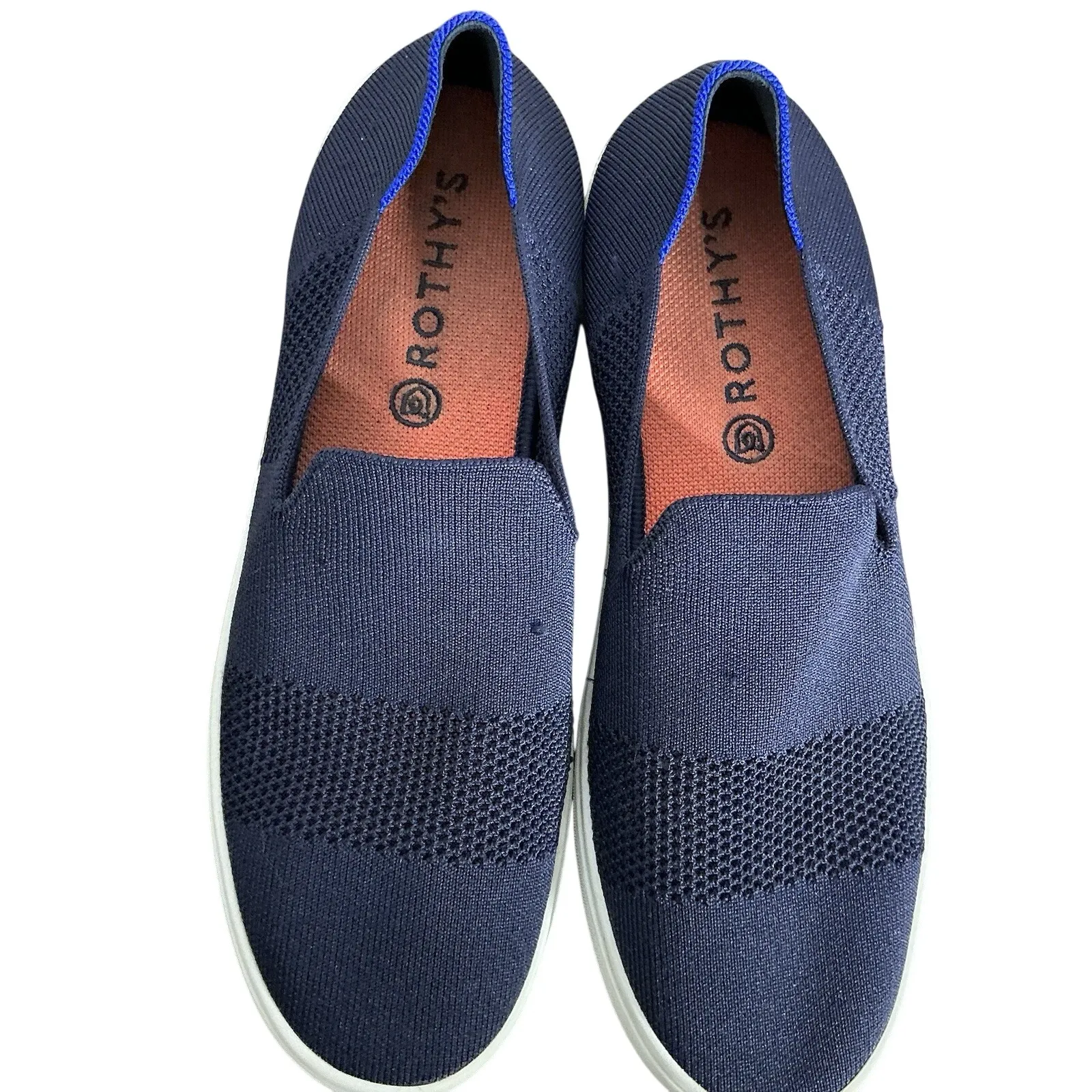 Rothy's The Slip On Sneakers Women's 11.5 Navy Blue Knit Washable Sustainable - Image 5
