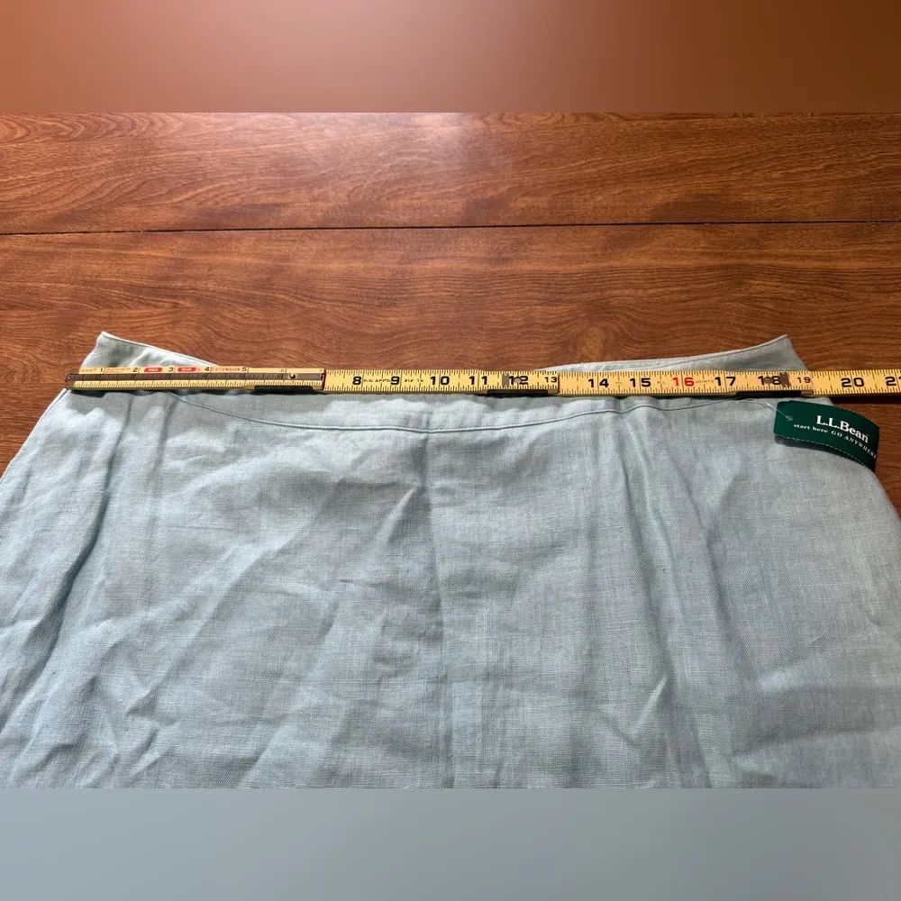 LL Bean 100% Linen Skirt Washable Vintage Modest Church Travel NWT Size 20 - Image 11