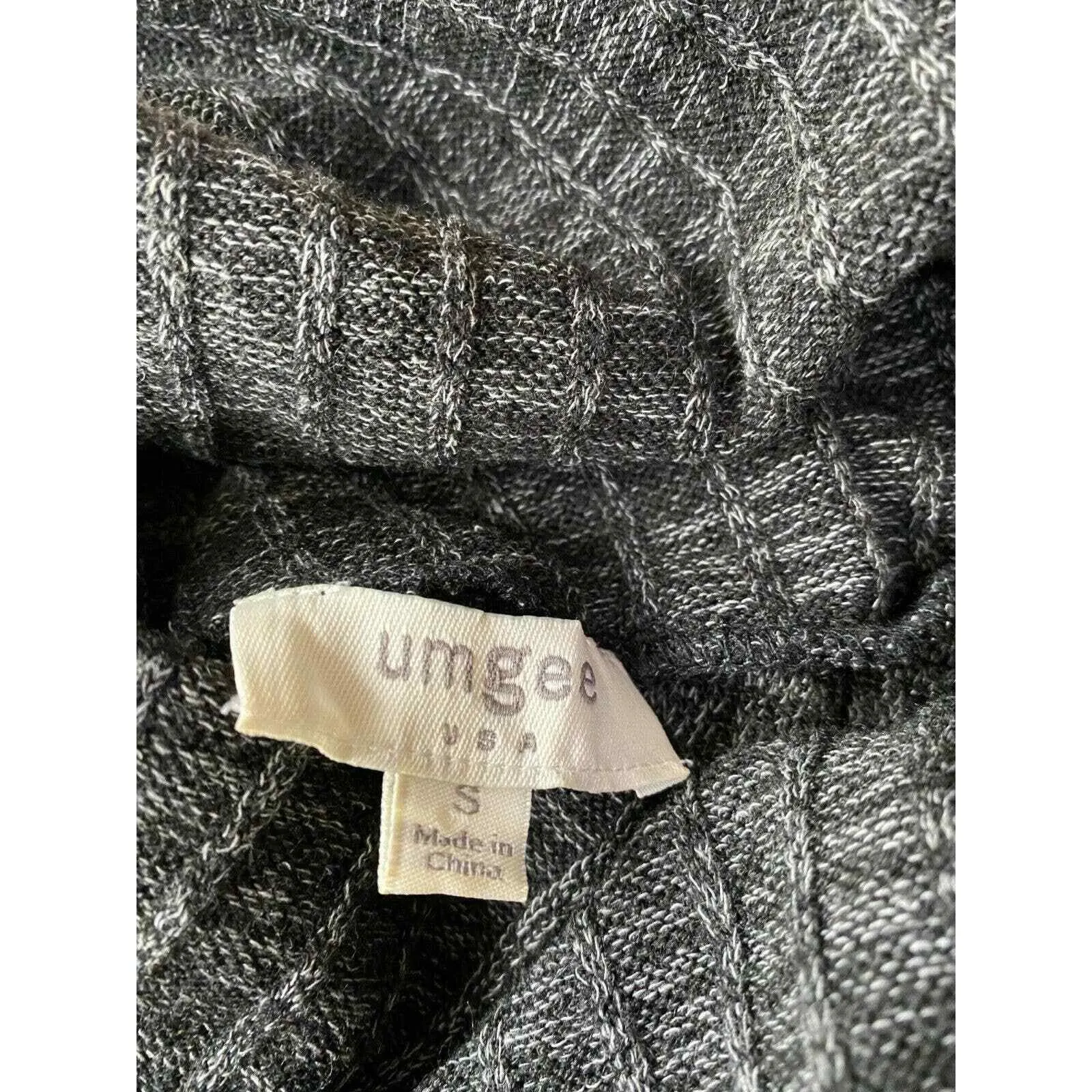 Umgee Sweater Dress‎ Womens Small Grey Ribbed Knit Tunic Lagenlook Cowl Neck - Image 4