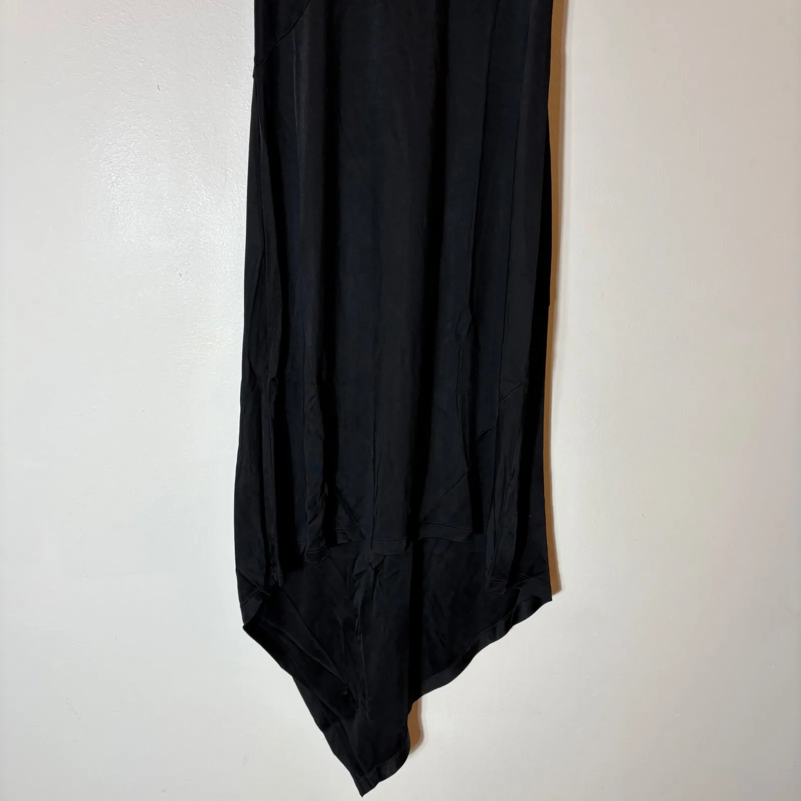 NWT Helmut Lang Scarf Hem Tank Dress Black Size Medium - Image 3