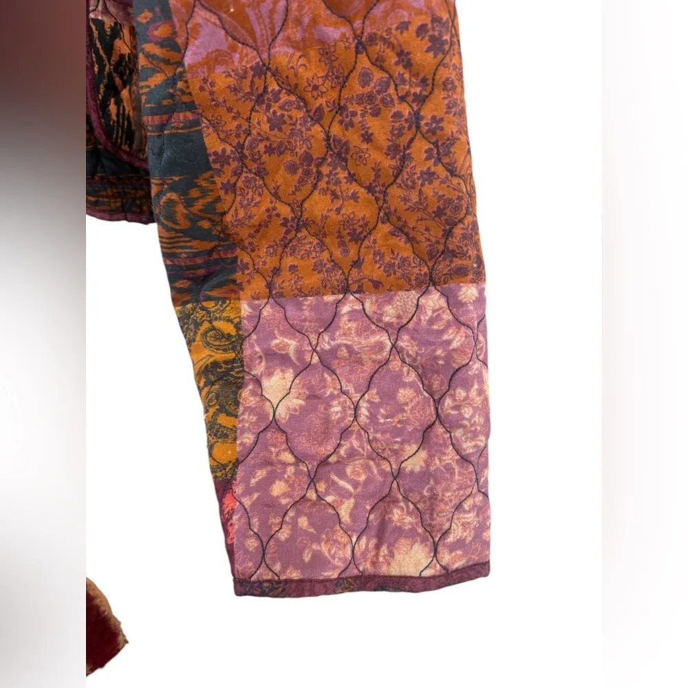 Free People Peggy Quilted Jacket Size Large Trendy Boho Bohemian Hippie - Image 7