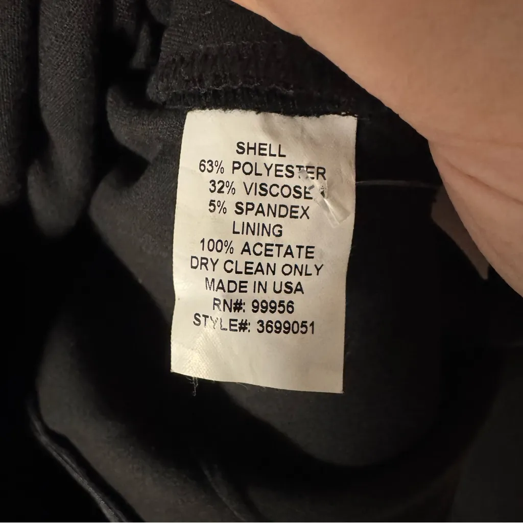 Shoshanna Black Long Sleeve Round Neck Shift Dress Pockets Formal Cocktail sz 0 - Image 8