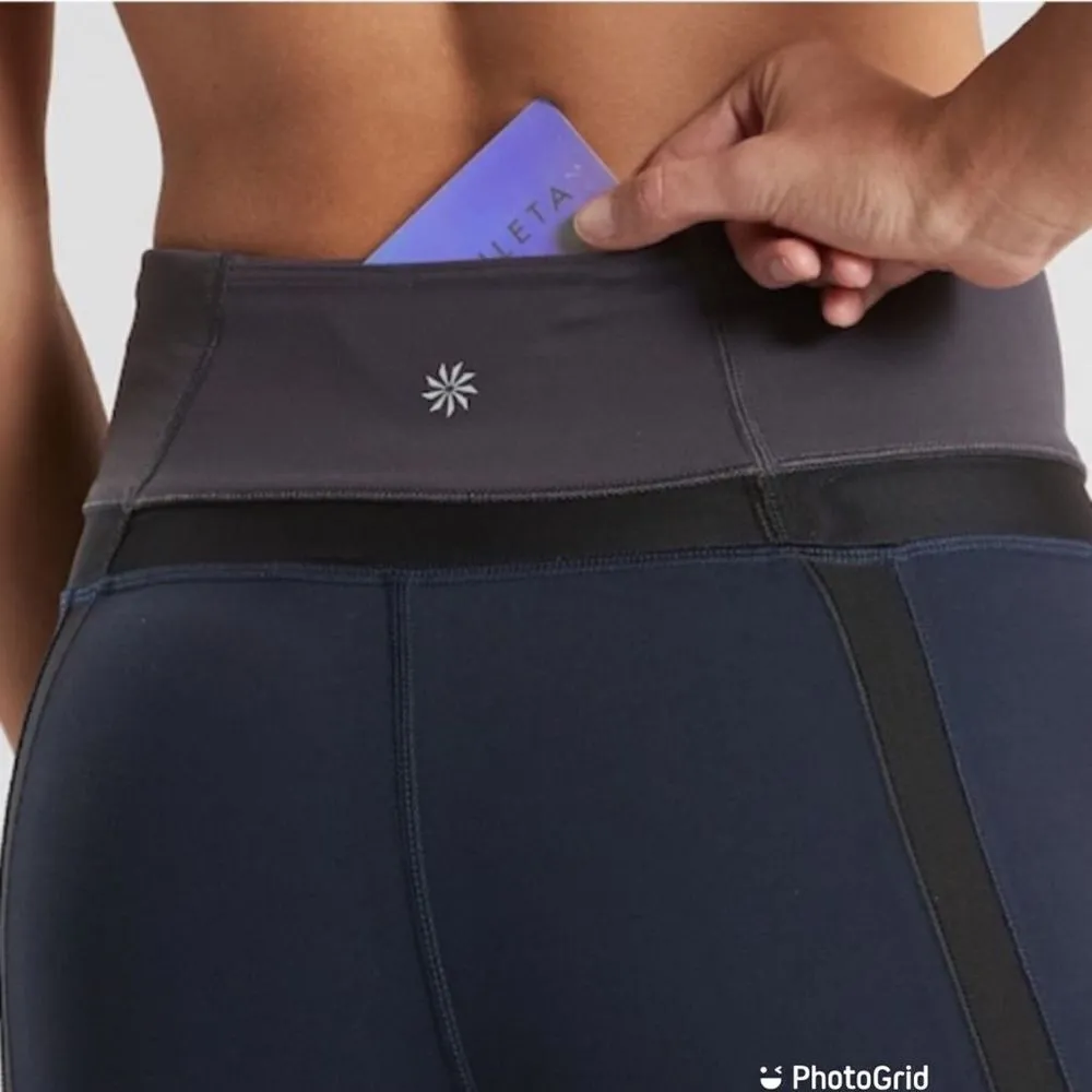 Athleta Navy Elevation Powervita 7/8 Leggings - Image 3