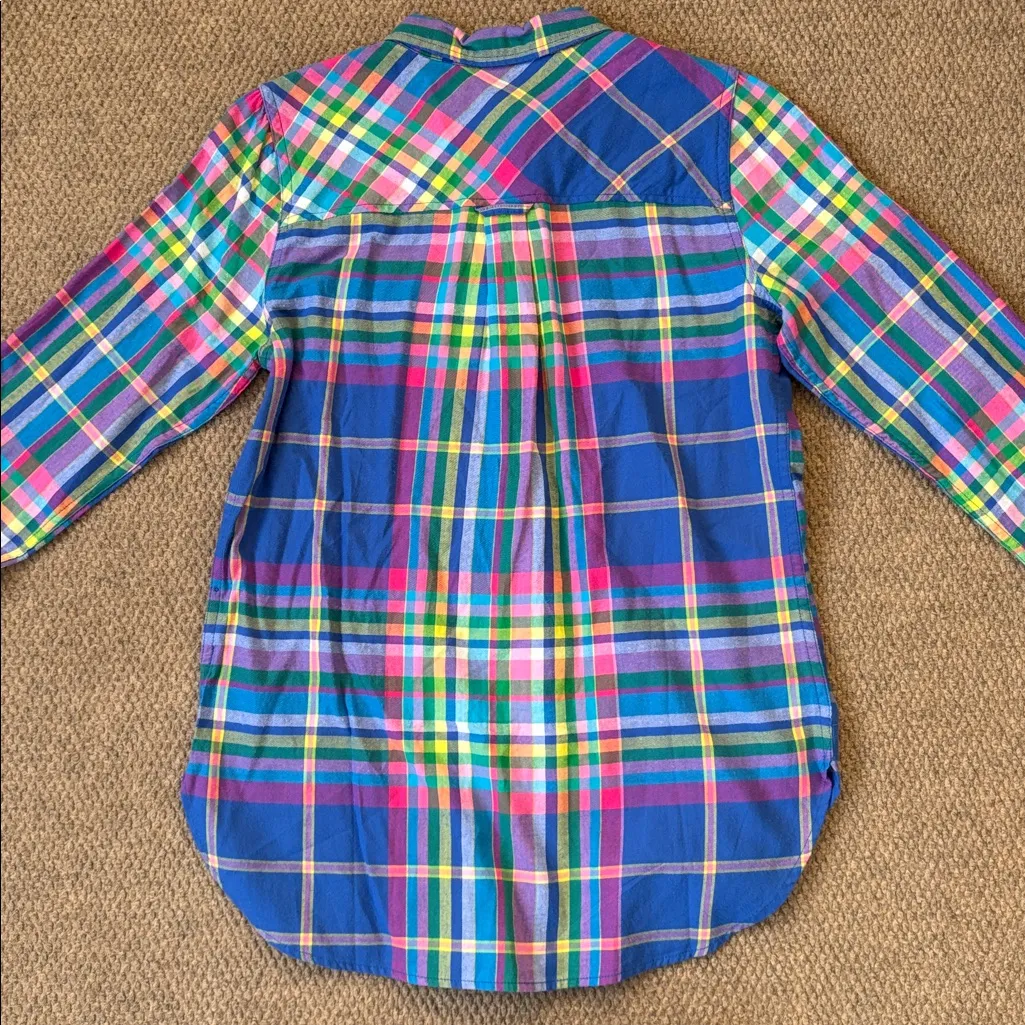 NWT J. Crew Classic Fit Boy Shirt Colorful Plaid Size 2 - Image 8