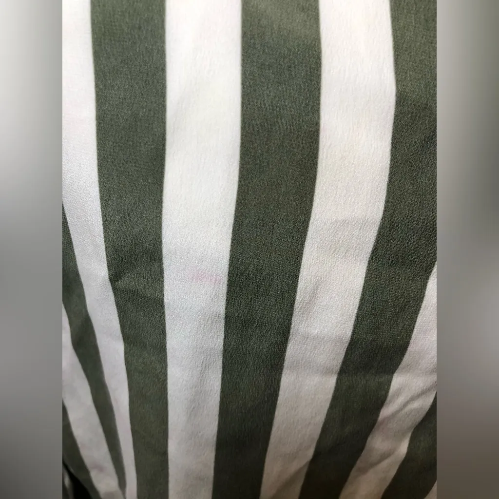 Equipment Olive and White Striped Shirt - Image 6