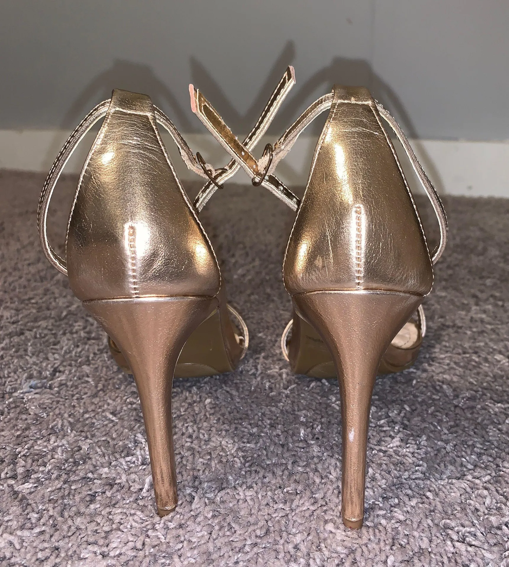 Lulus Metallic Gold  Heels - Image 2