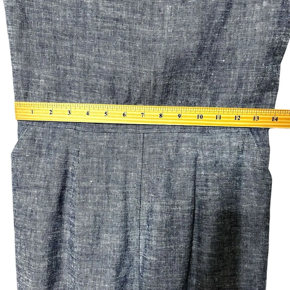 Ozma Chambray Matador Jumpsuit Organic Cotton Hemp Jumpsuit XS Blue - Image 12