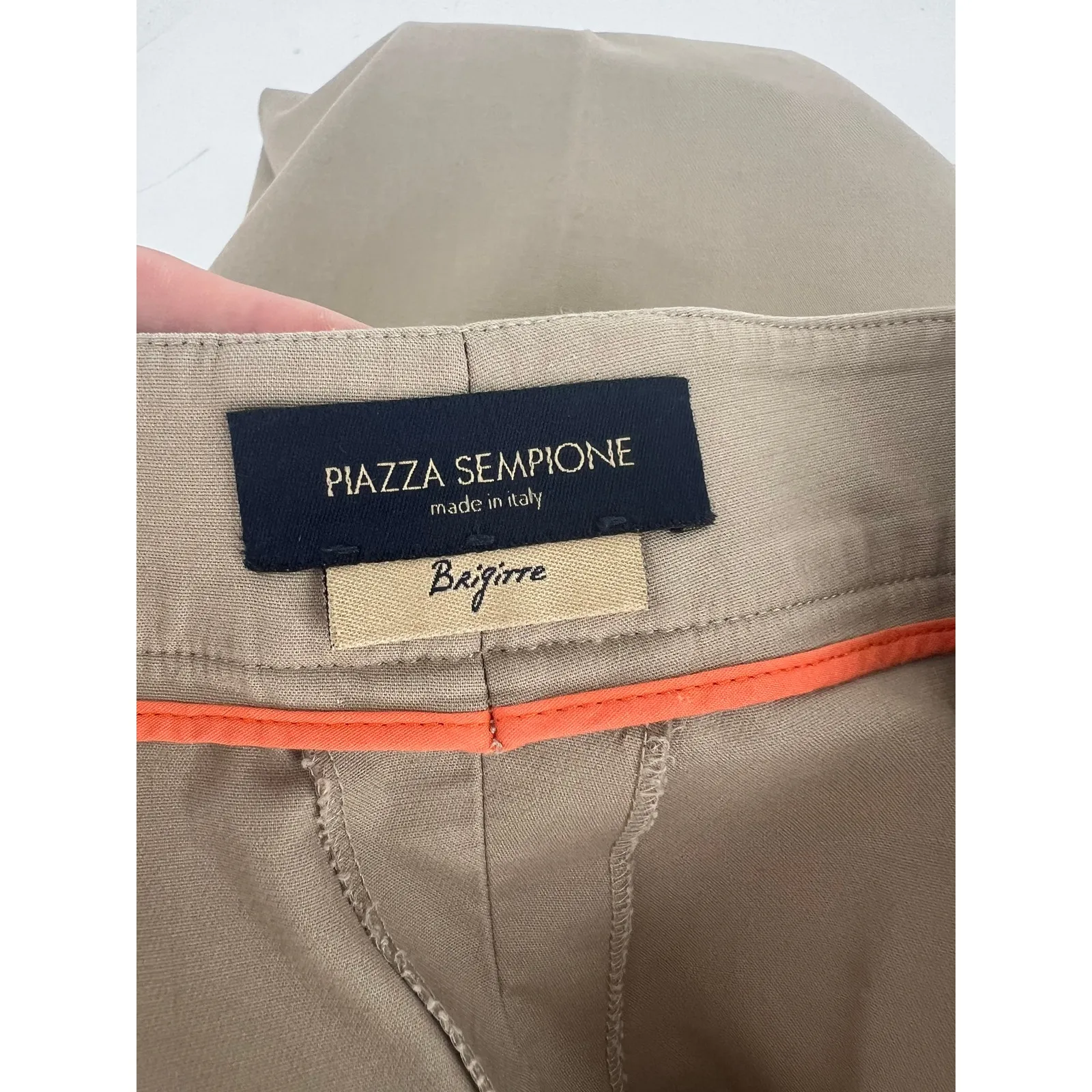Piazza Sempione Brigitte Beige Slim Ankle Trousers Made in Italy - Image 7
