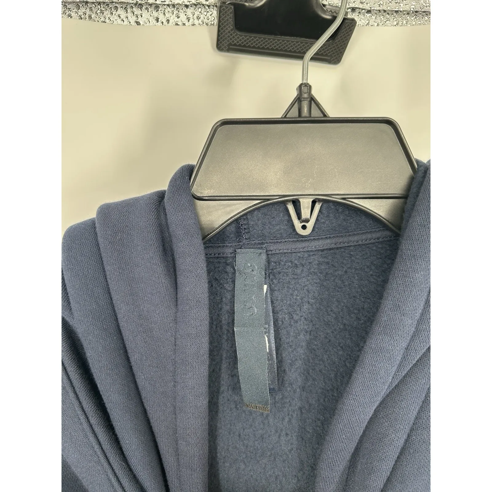 Skims‎ Classic Hoodie Navy Blue Fleece Sweatshirt Comfy Kangaroo Pocket Small - Image 3