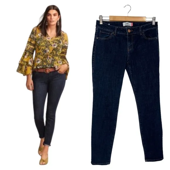 CAbi Jeans Womens 8 Skinny Low Rise Skinny Ankle Dark Wash Blue 5493 - Image 2