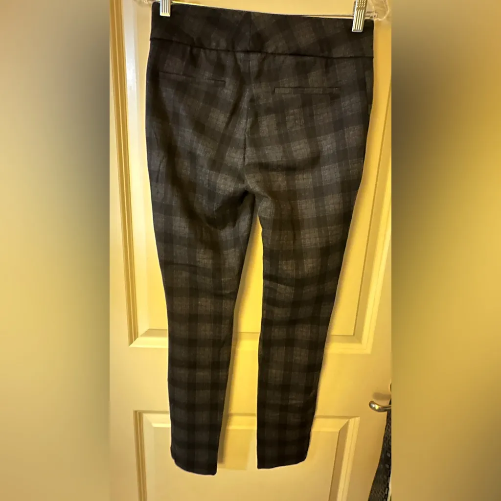 Hilary Radley Grey Plaid Stretch Dress Pants Women's Sz XS - Image 2