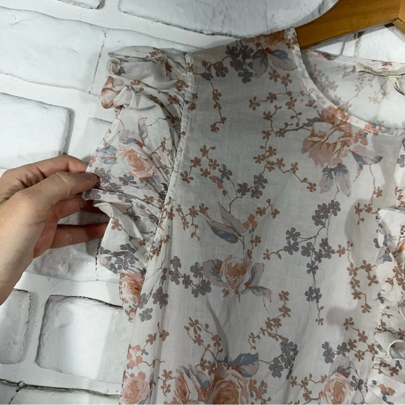 Maje Floral Ruffle Maxi Dress Size 3 (US Large) - Image 11